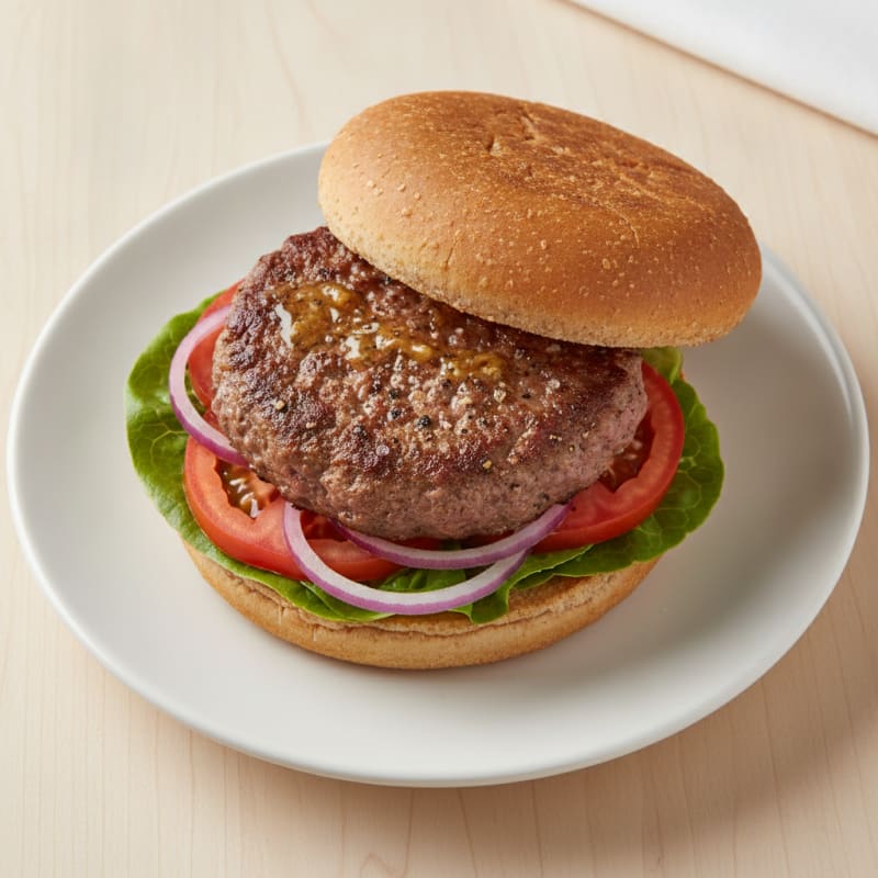 Classic Beef Burger with Toasted Bun