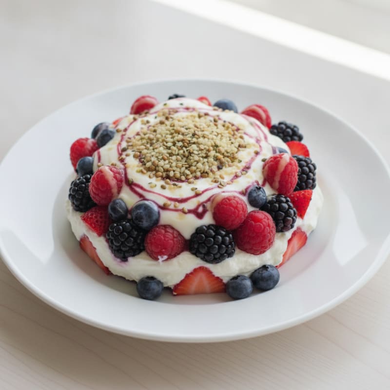 Greek Yogurt Protein Parfait with Mixed Berries