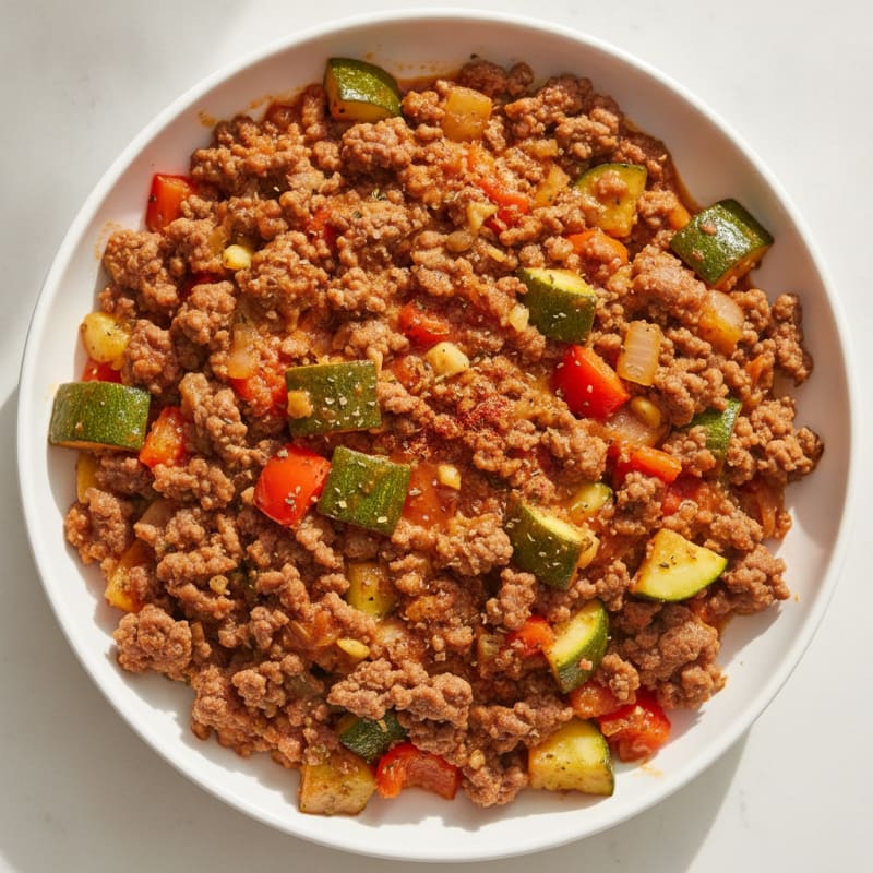 Savory Ground Beef and Vegetable Skillet