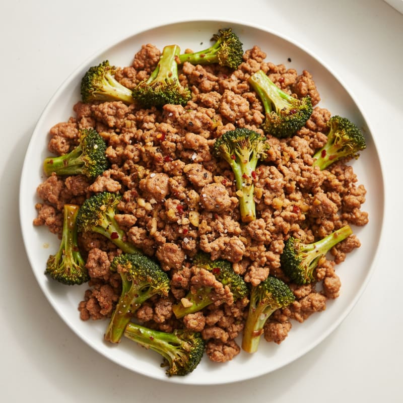 Savory Ground Turkey and Crispy Broccoli Stir-Fry