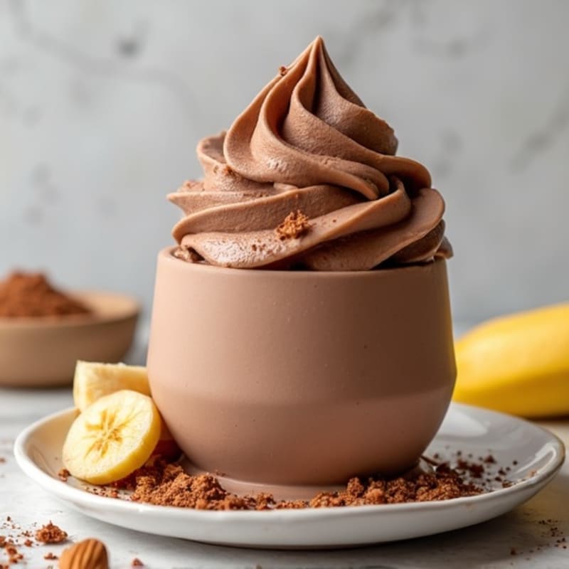Protein-Packed Chocolate Almond Nice Cream