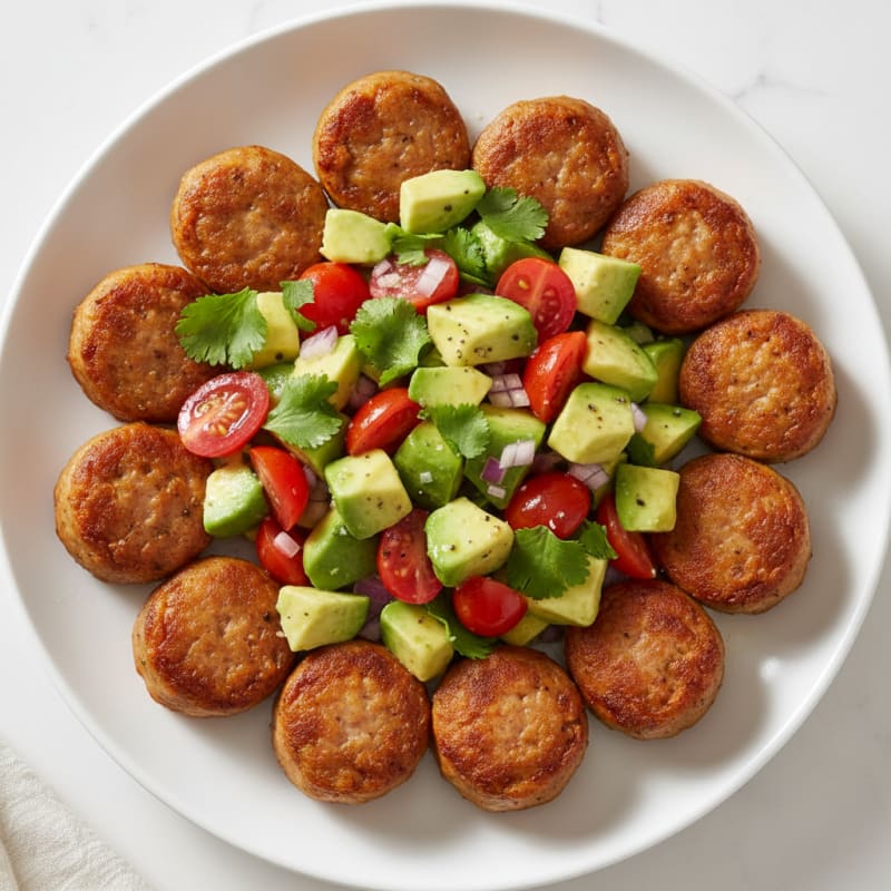 Crispy Chicken Sausage with Zesty Avocado Salsa