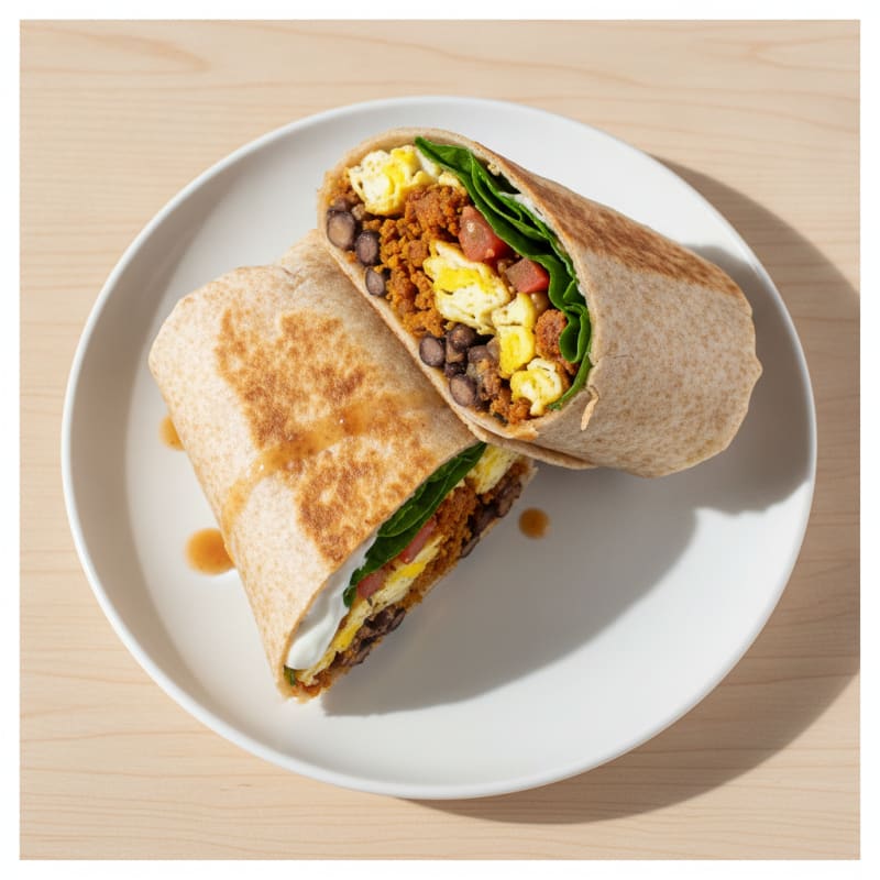 Hearty Breakfast Burrito with Chorizo and Eggs