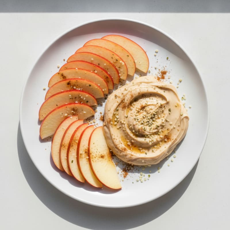 Protein-Packed Apple Slices with Creamy Almond Dip