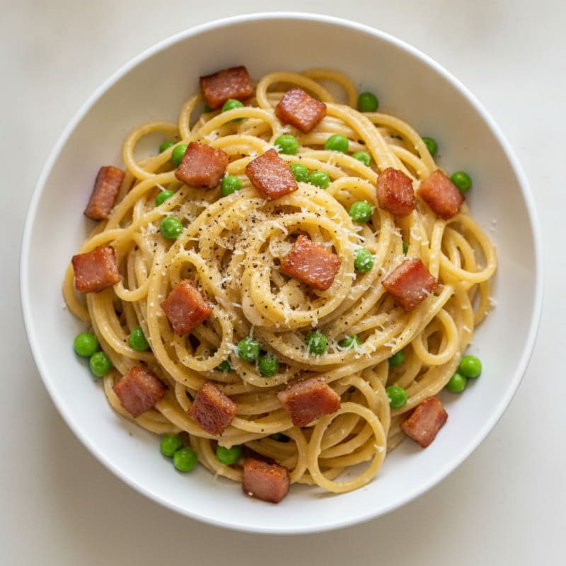 Protein-Packed Classic Carbonara with Pancetta