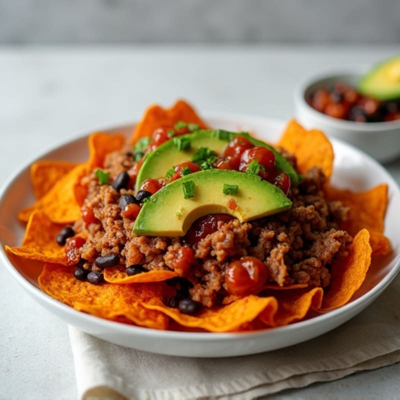 Tangy Pulled Pork with Crispy Sweet Potato Nachos