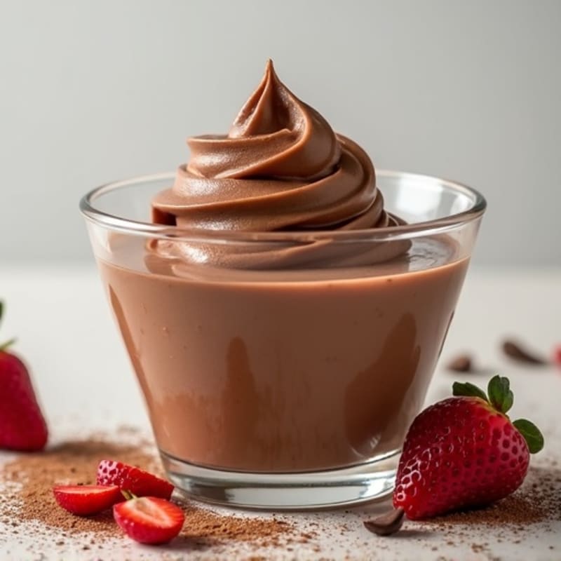 Silky Chocolate Protein Pudding with Peanut Butter Swirl