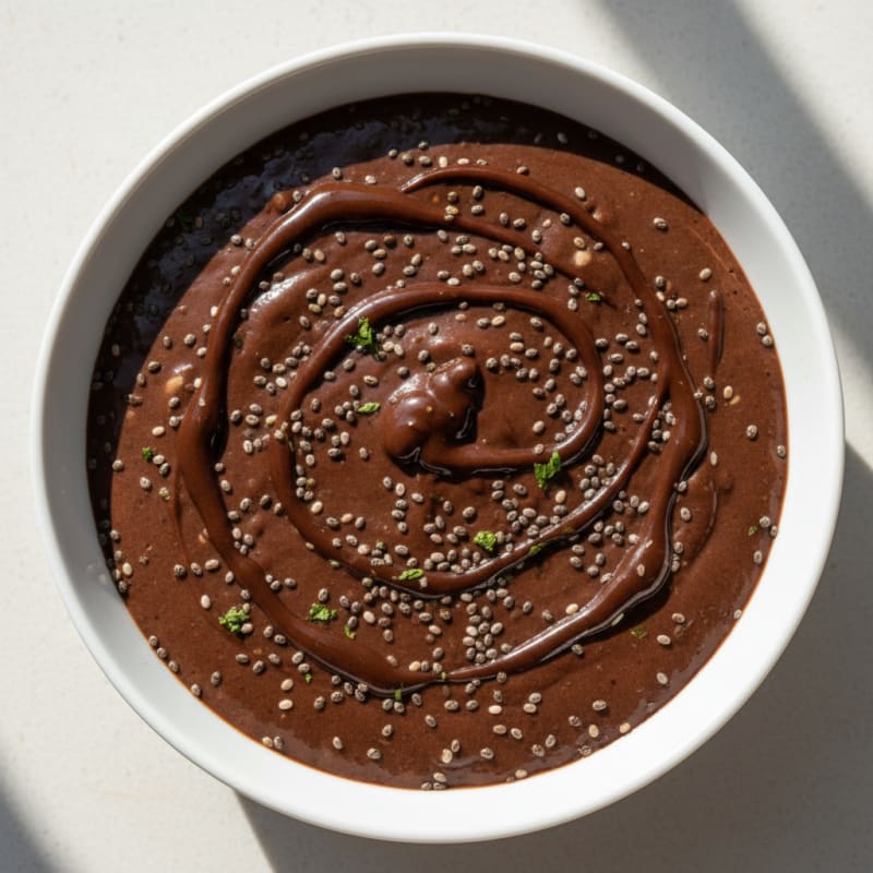 Chocolate Protein Pudding with Chia Seeds