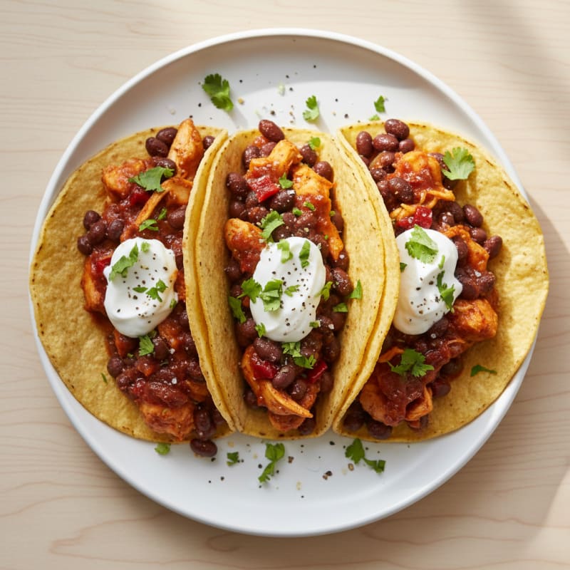 Smoky Chipotle Chicken and Black Bean Tacos