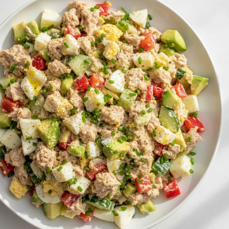 Tuna and Egg Salad with Bell Pepper