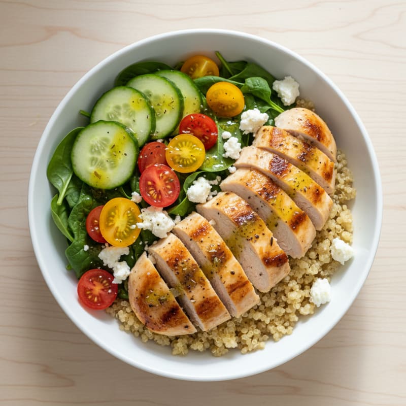 Mediterranean Chicken and Quinoa Bowl