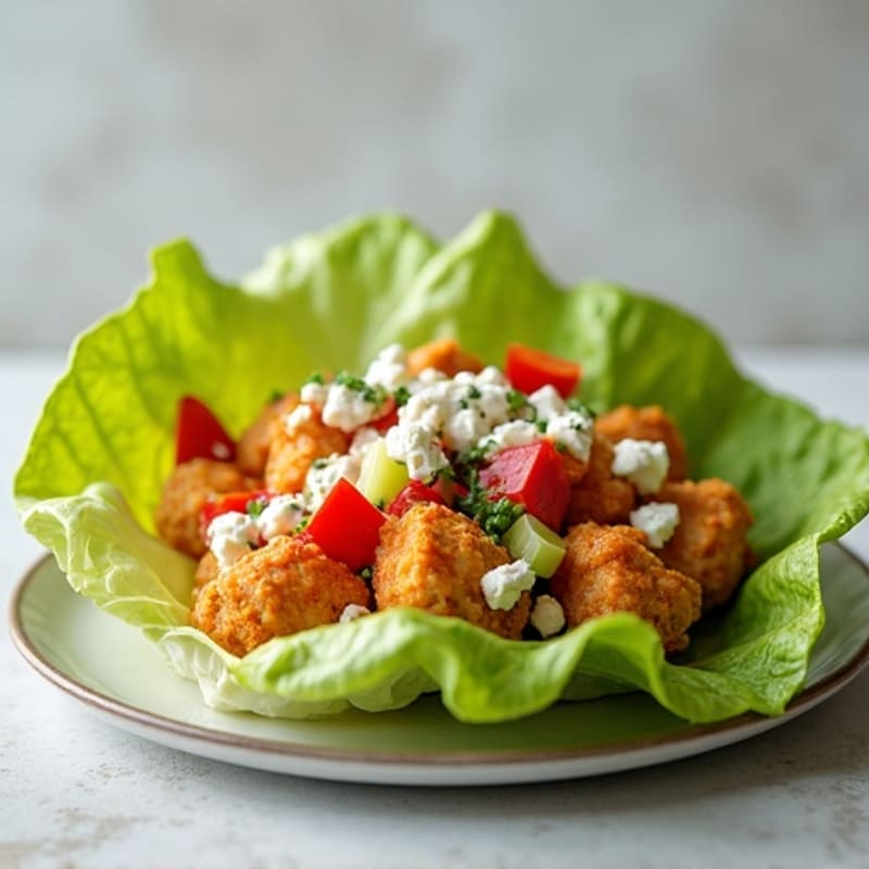 Spicy Buffalo Ranch Chicken Lettuce Wrap