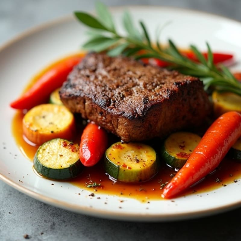 Slow-Cooked Spiced Lamb with Roasted Vegetables