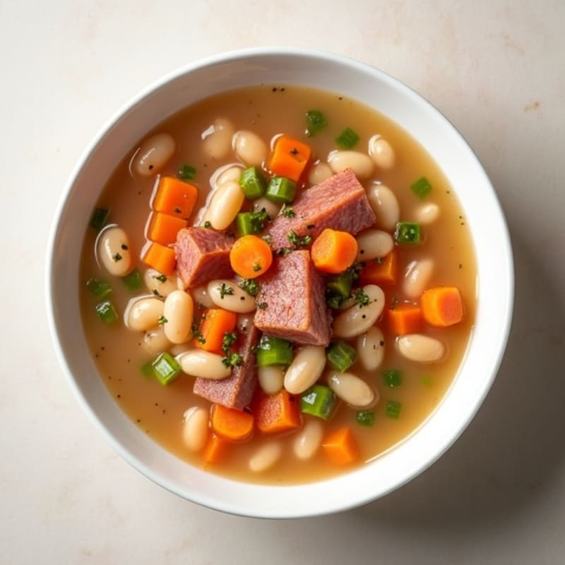 Smoked Ham and Hearty White Bean Soup