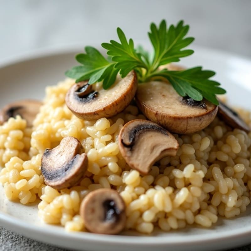 Healthy Creamy Mushroom Risotto
