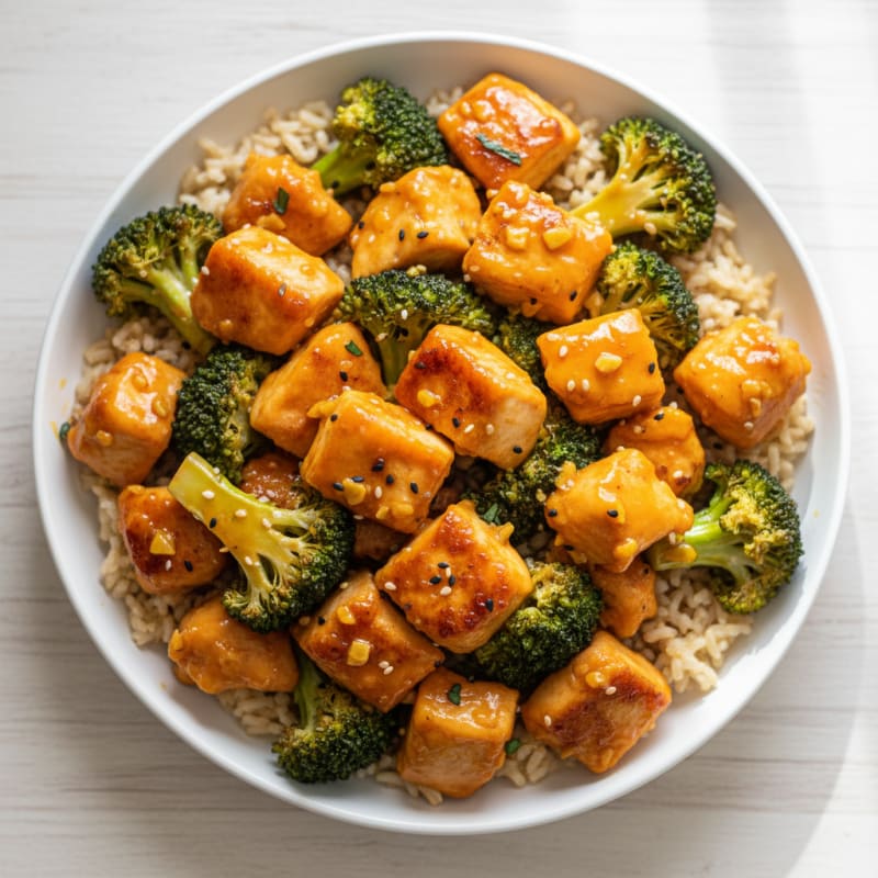 Baked Orange Chicken with Broccoli