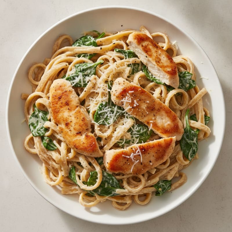 Garlic Parmesan Chicken Alfredo Pasta