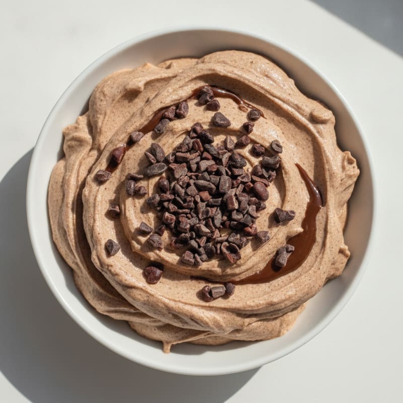 Greek Yogurt Protein Mousse with Cacao Nibs