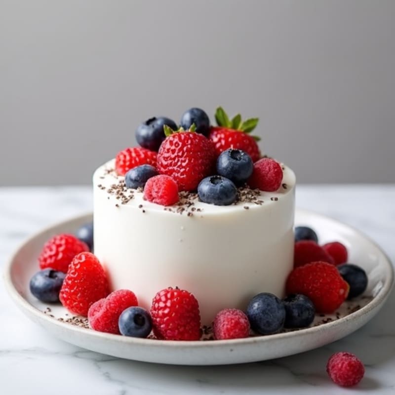 Greek Yogurt Protein Mousse with Mixed Berries