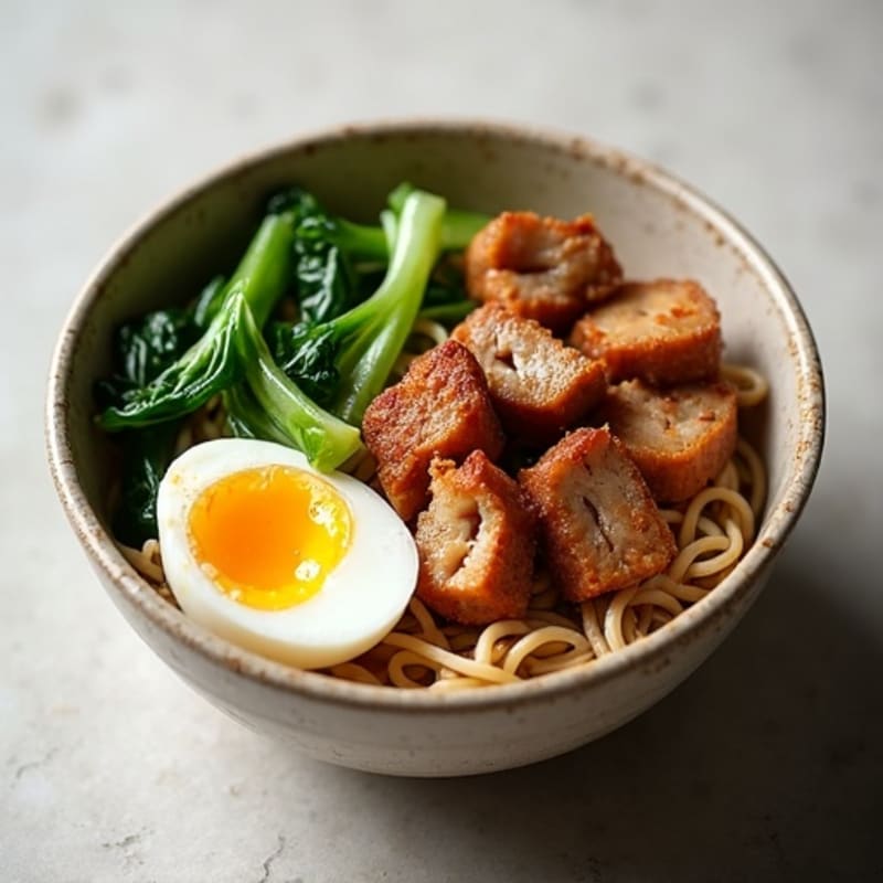 Umami Pork and Bok Choy Noodle Bowl