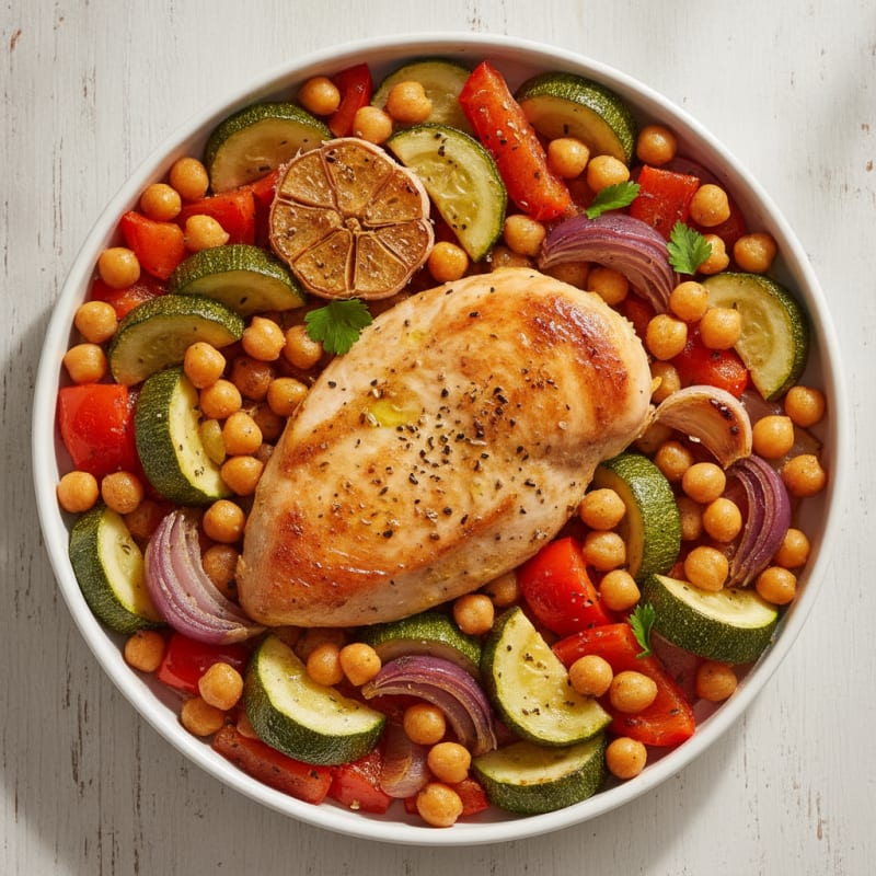 Mediterranean Herb-Roasted Chicken and Vegetables