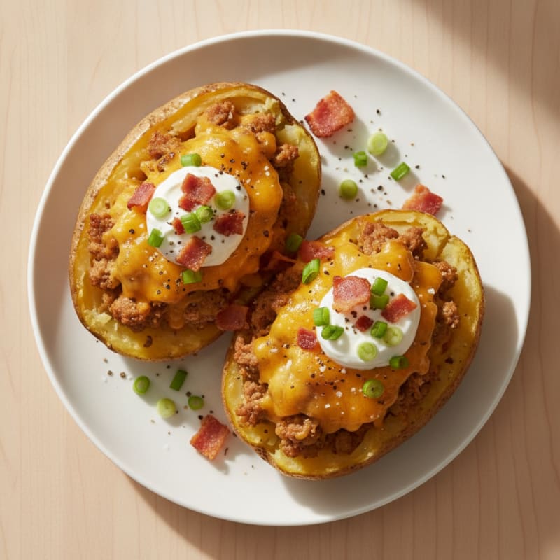Bacon and Cheddar Stuffed Potatoes