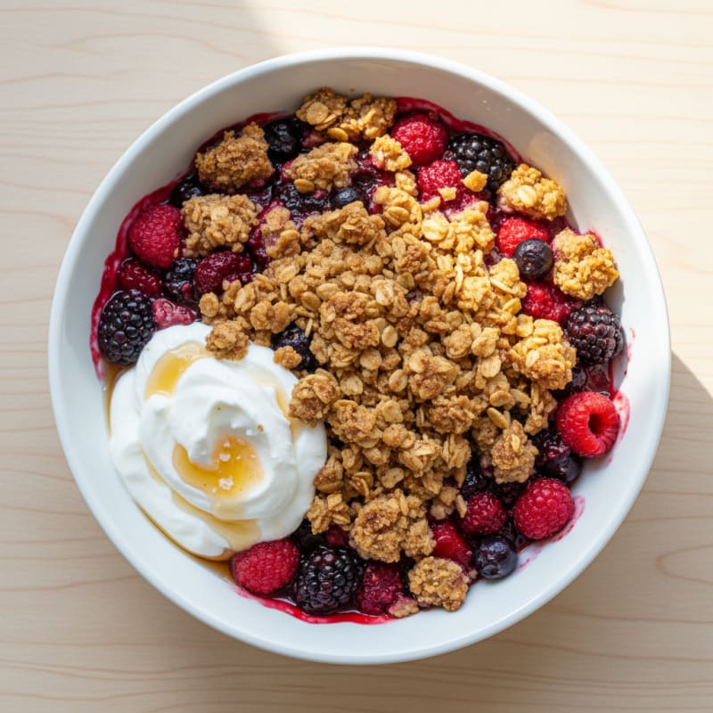 Berry Crumble with Oat Topping