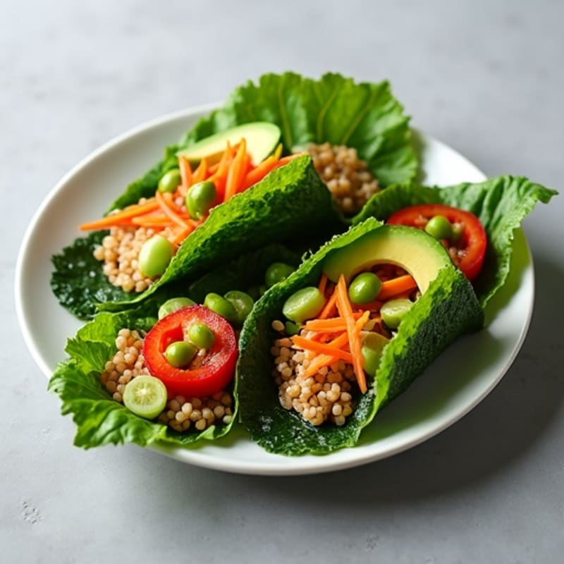 Fresh Nori Wraps with Brown Rice, Crispy Vegetables, and Silky Avocado