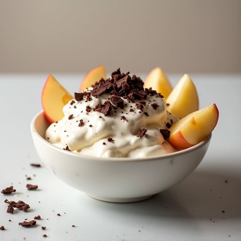 Creamy Greek Yogurt with Crisp Apple and Dark Chocolate