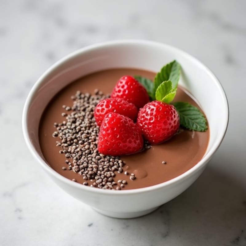 Chocolate Protein Pudding with Chia Seeds