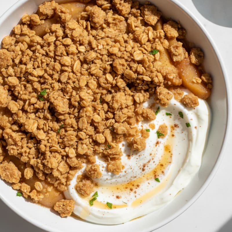 Baked Apple Crumble with Cinnamon Streusel