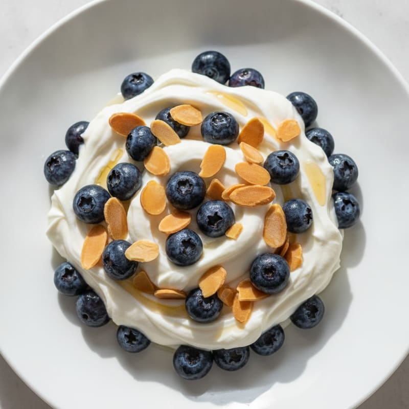 Greek Yogurt Protein Parfait with Berries and Almonds