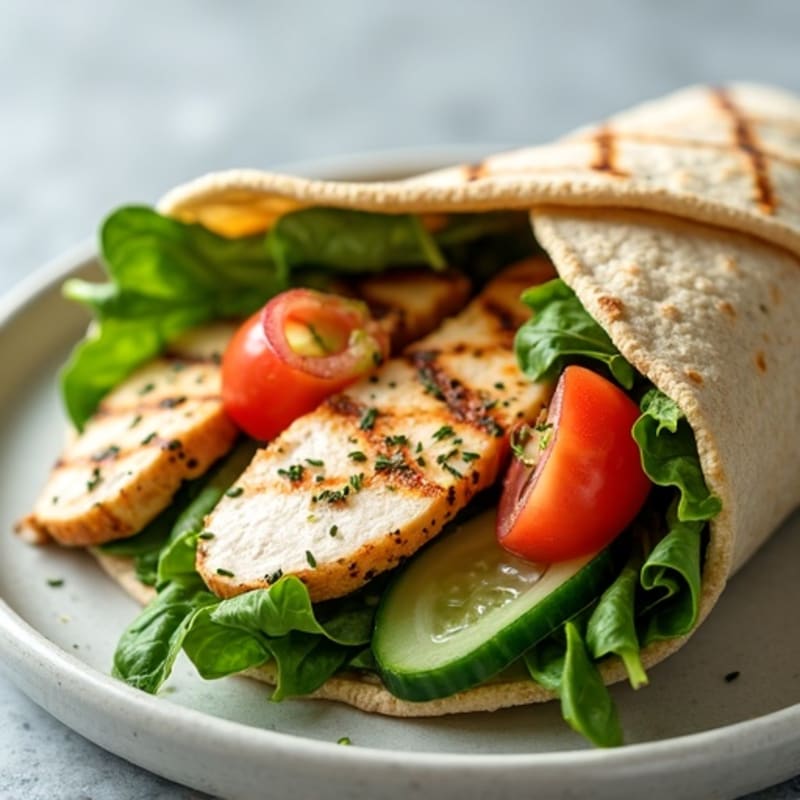Herb-Grilled Chicken and Fresh Veggie Wrap