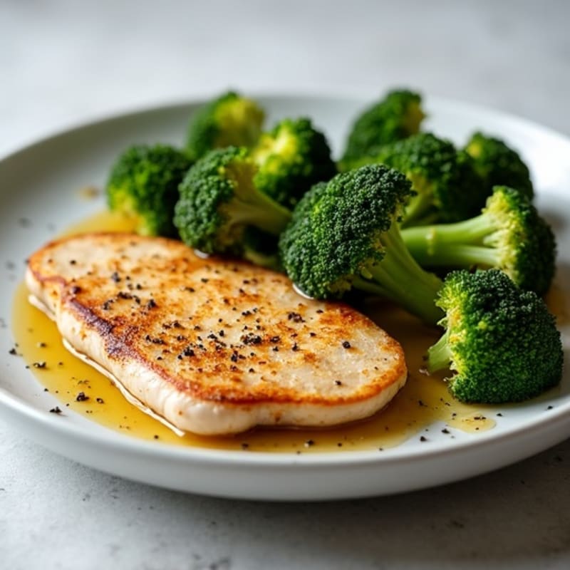 Seared Turkey Breast with Roasted Broccoli