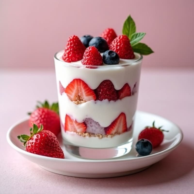 Creamy Greek Yogurt Protein Parfait with Mixed Berries