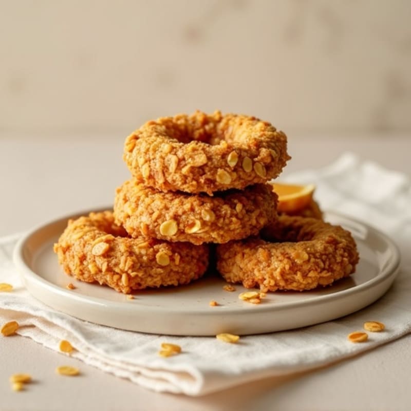 Protein-Packed Maple Almond Baked Oat Rings