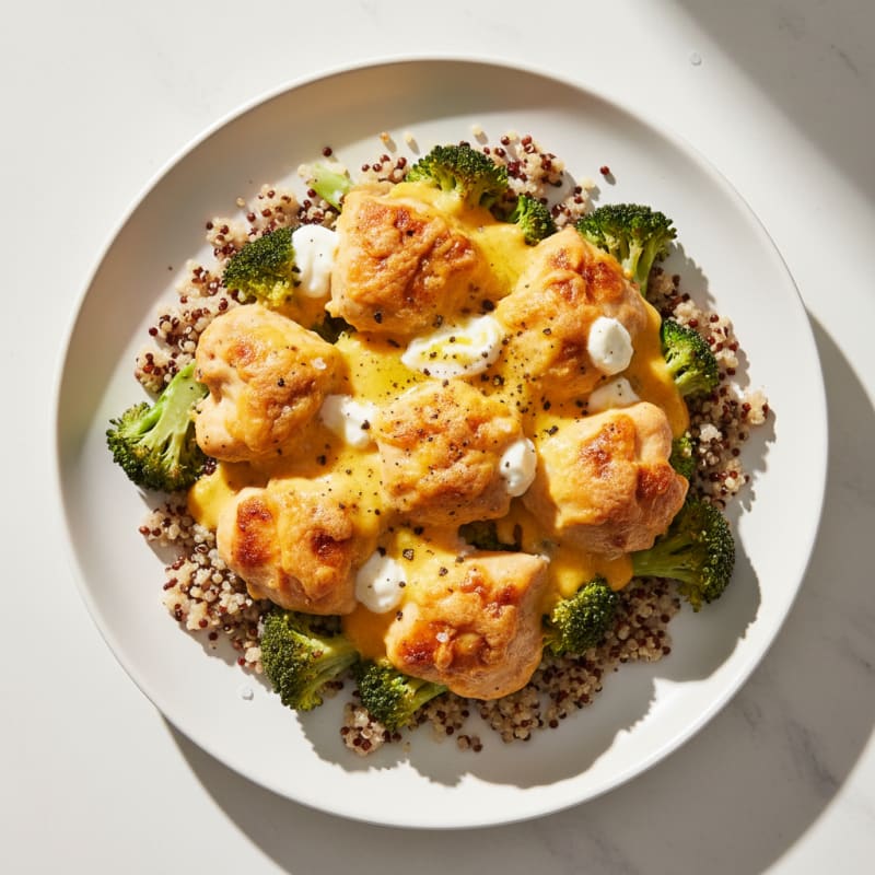 Creamy Golden Chicken and Cheese Bake