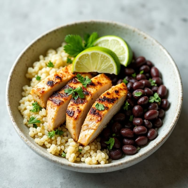 Cilantro-Lime Cauliflower Rice Bowl with Black Beans