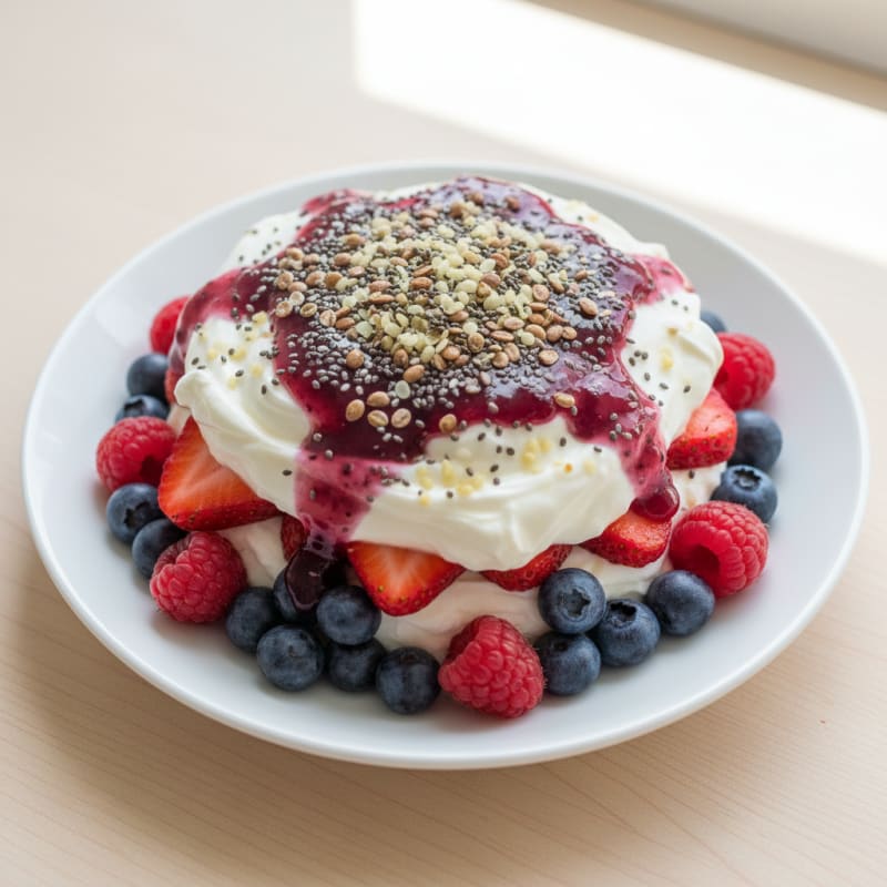 Creamy Greek Yogurt Protein Parfait with Mixed Berries