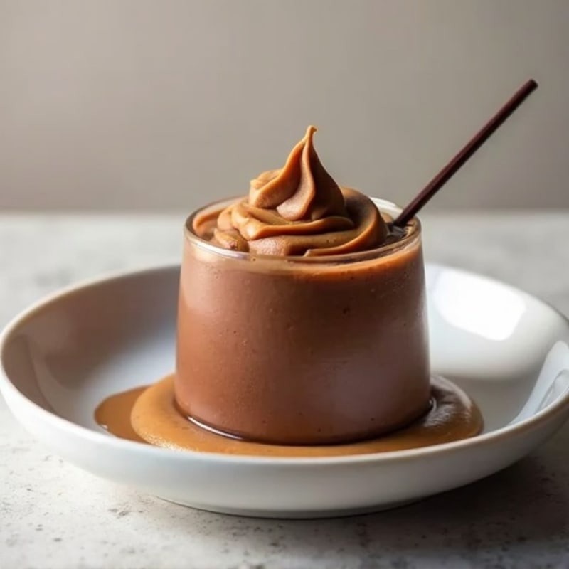 Silky Chocolate Protein Pudding with Almond Butter Swirl