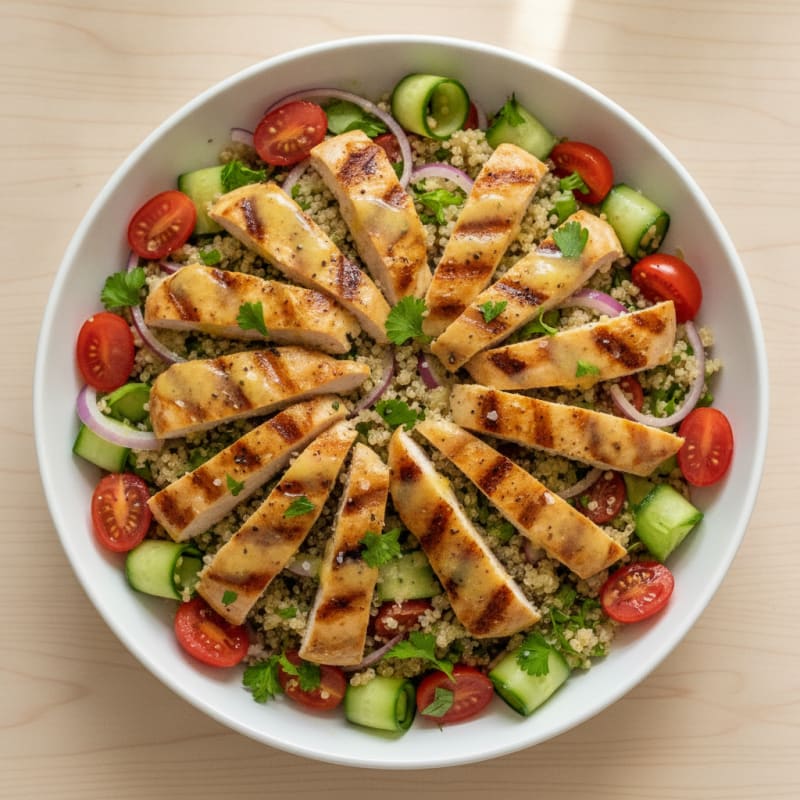 Lemon Herb Chicken and Quinoa Salad
