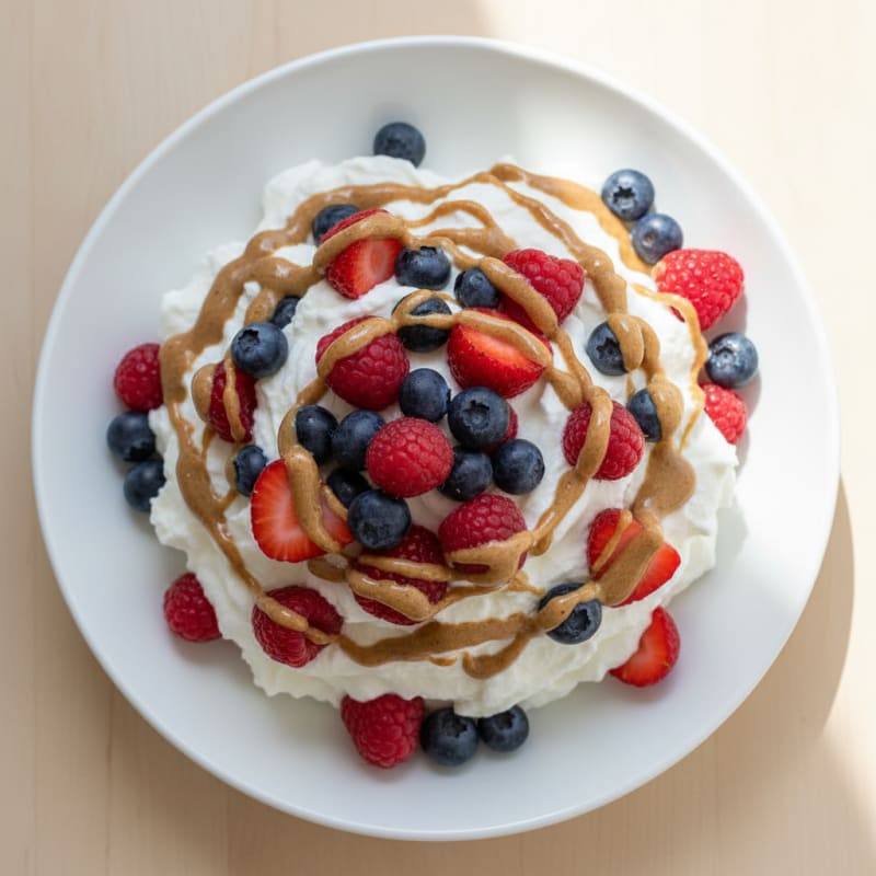 Silky Greek Yogurt Protein Pudding with Mixed Berries