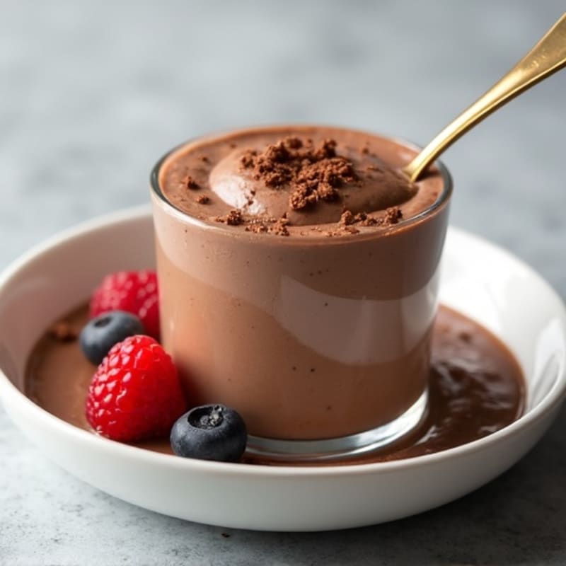 Silky Chocolate Protein Pudding with Greek Yogurt