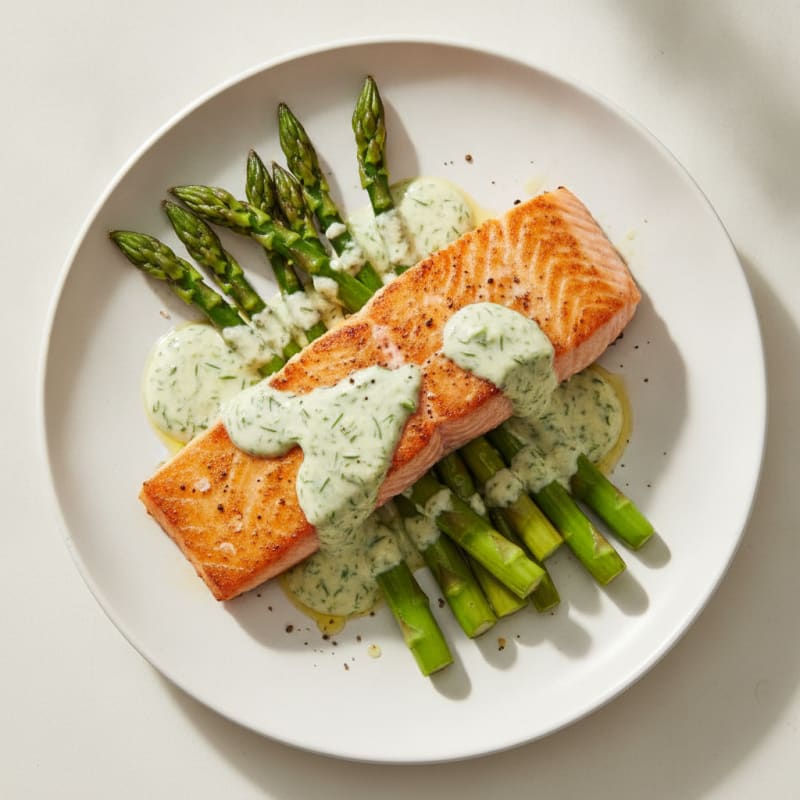 Pan-Seared Salmon with Lemon-Dill Sauce