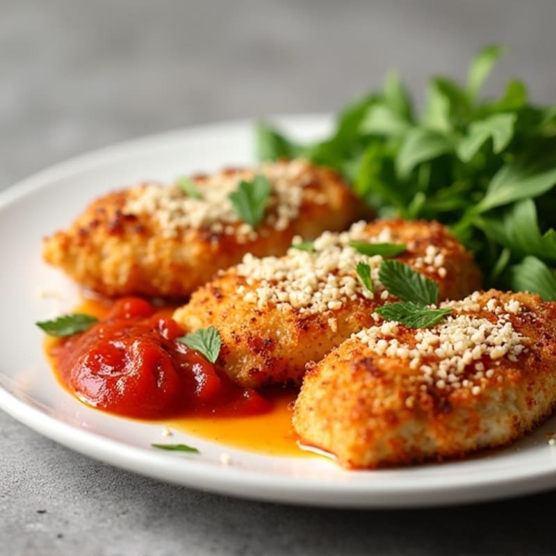 Crispy Baked Chicken Parmesan with Fresh Herbs