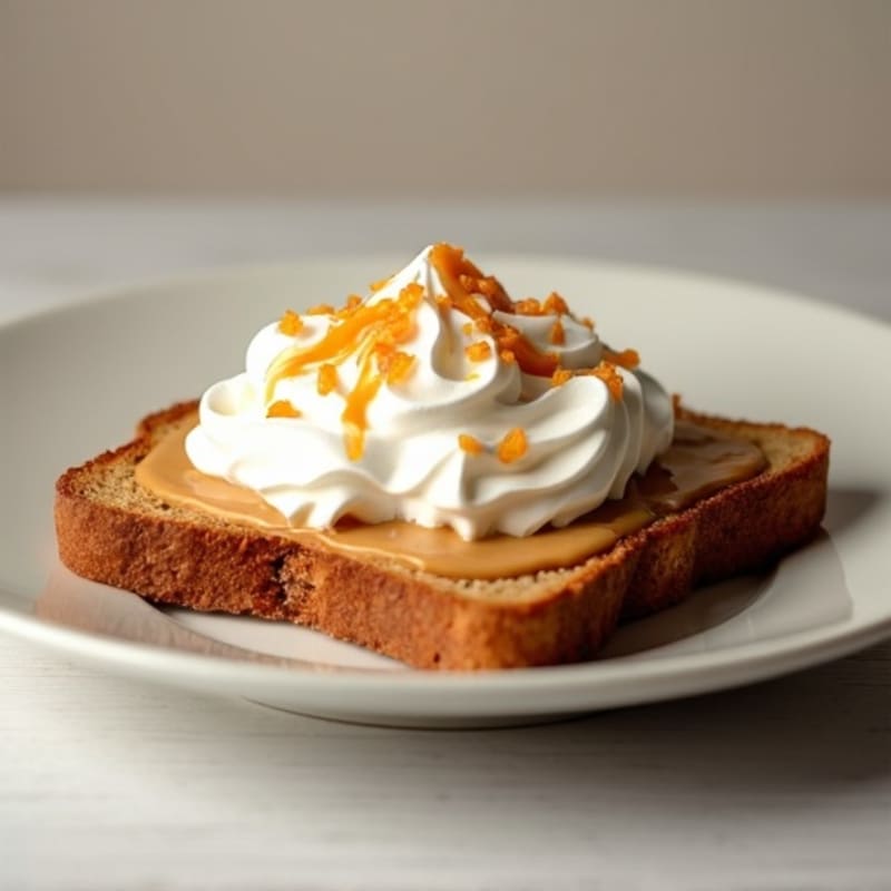 Protein-Packed Whole Wheat Toast with Creamy Peanut Butter and Whipped Vanilla Greek Yogurt