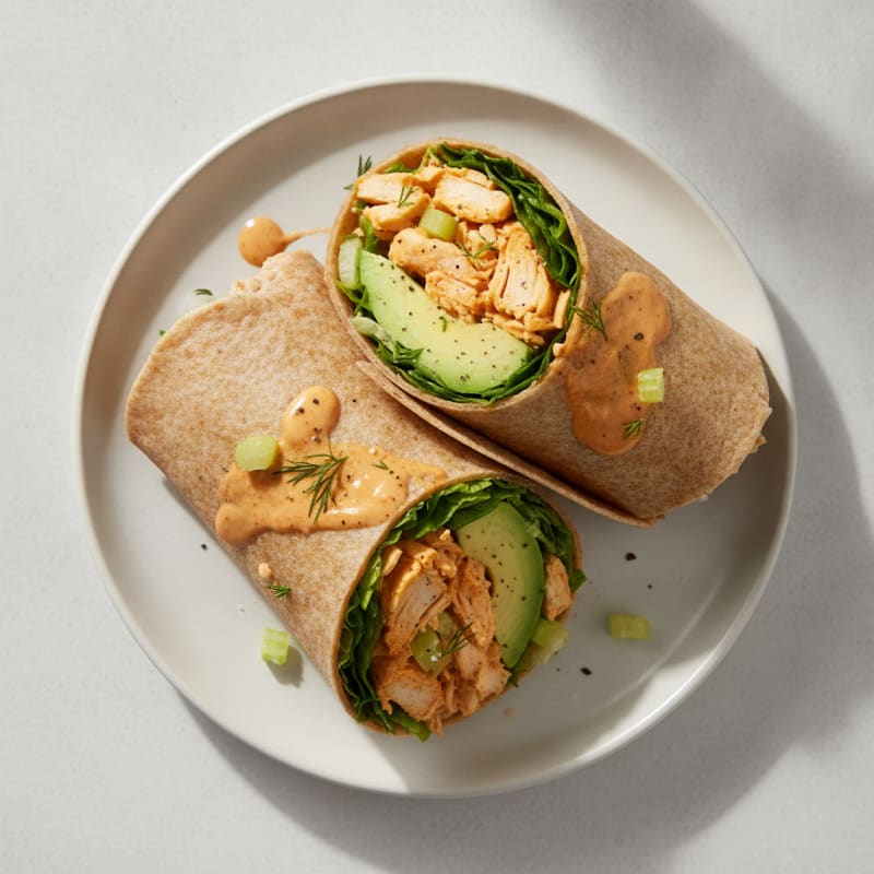 Buffalo Ranch Chicken Salad Wrap