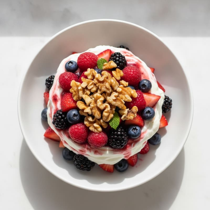 Creamy Greek Yogurt Protein Parfait with Mixed Berries