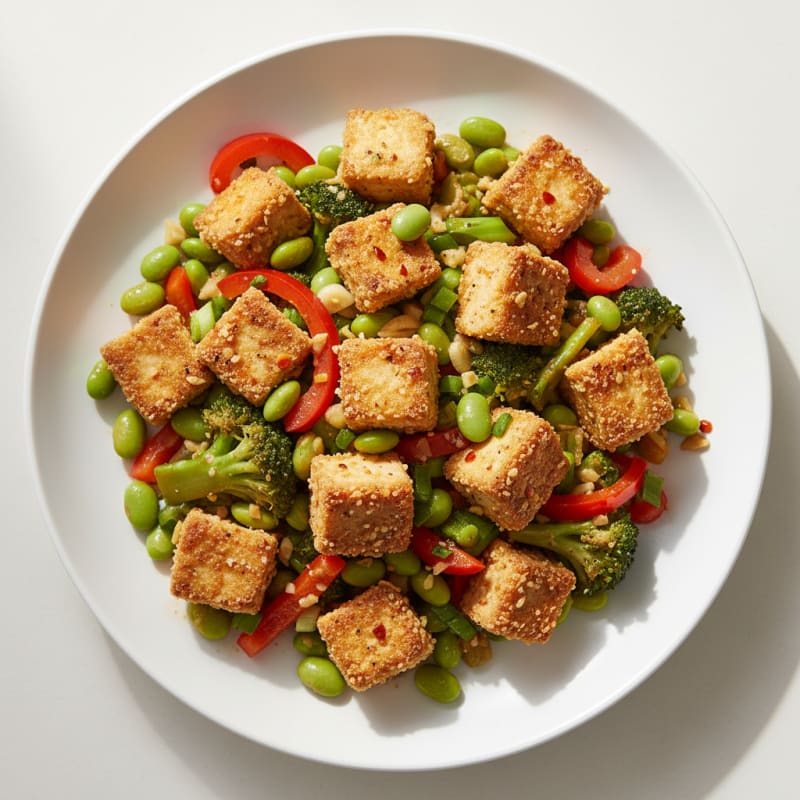 Ginger-Garlic Tofu Stir-Fry with Vegetables