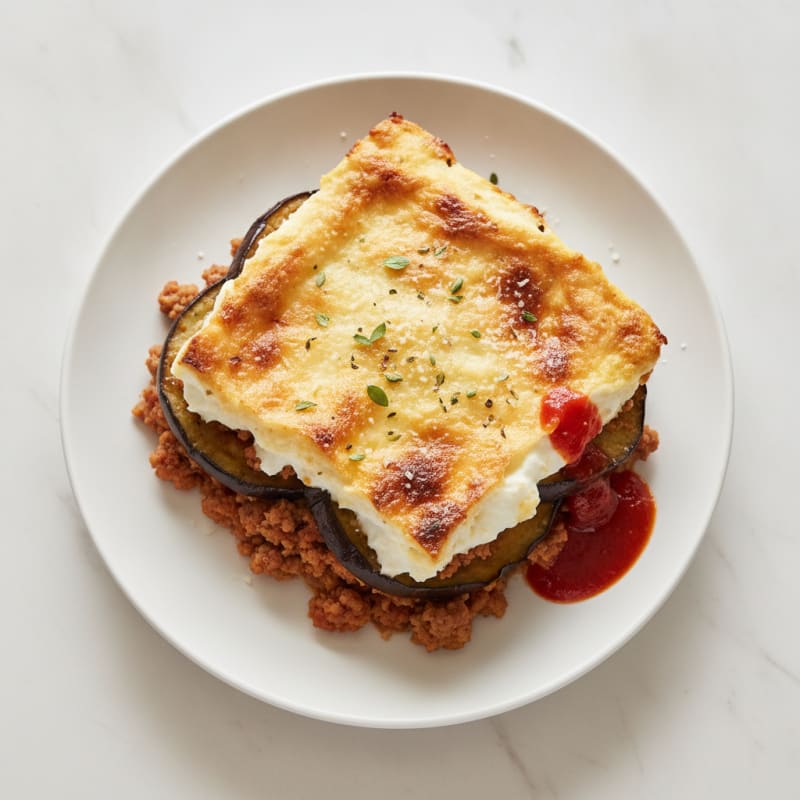 Lamb and Eggplant Moussaka Bake